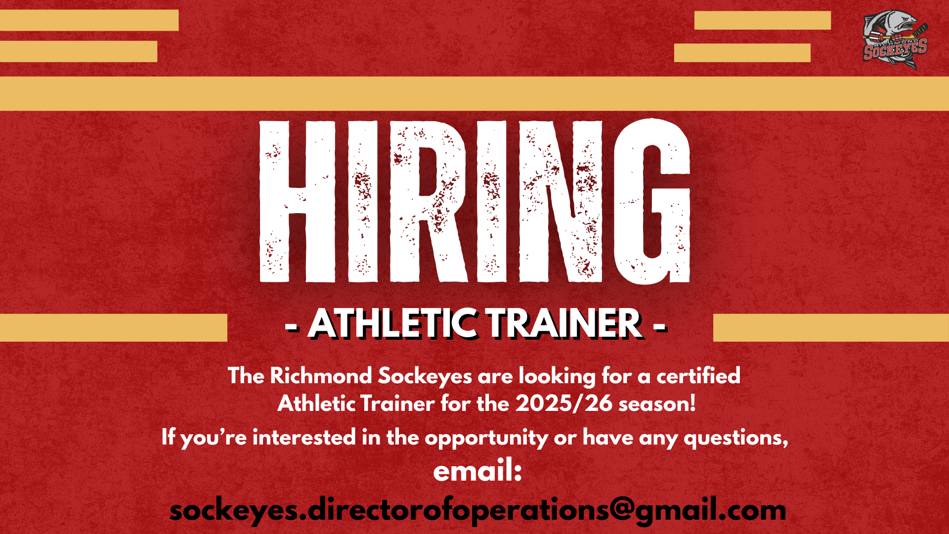 HIRING – Athletic Trainer